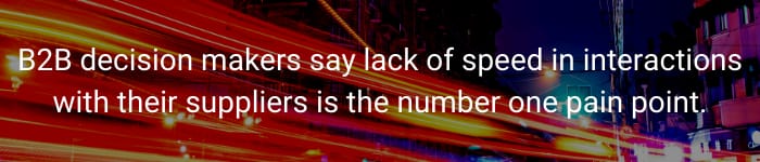 B2B Supplier speed interactions pain points